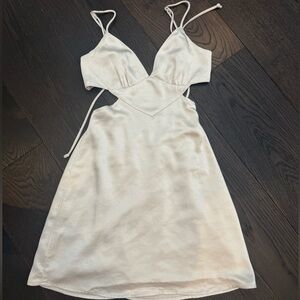 Sky to Moon Satin Slip Dress in Ivory